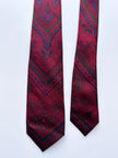 Rode paisley designer stropdas
