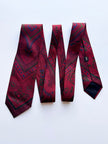 Rode paisley designer stropdas