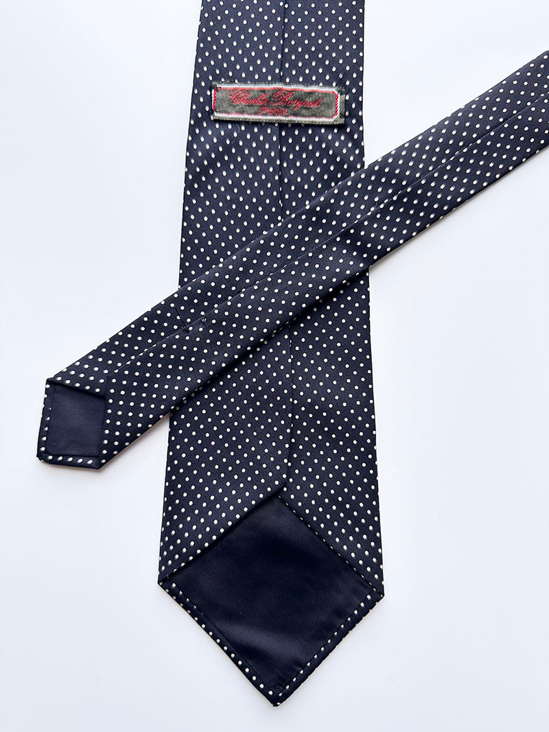 Vintage zijden polkadot stropdas
