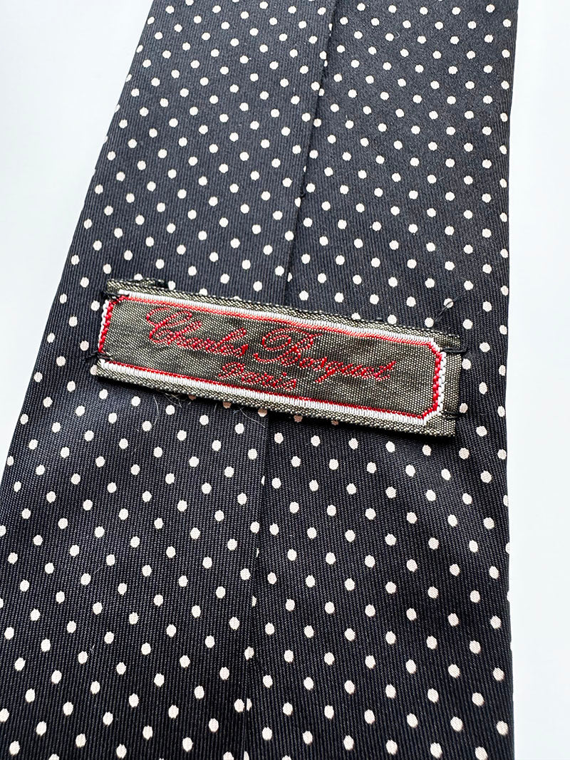 Vintage zijden polkadot stropdas