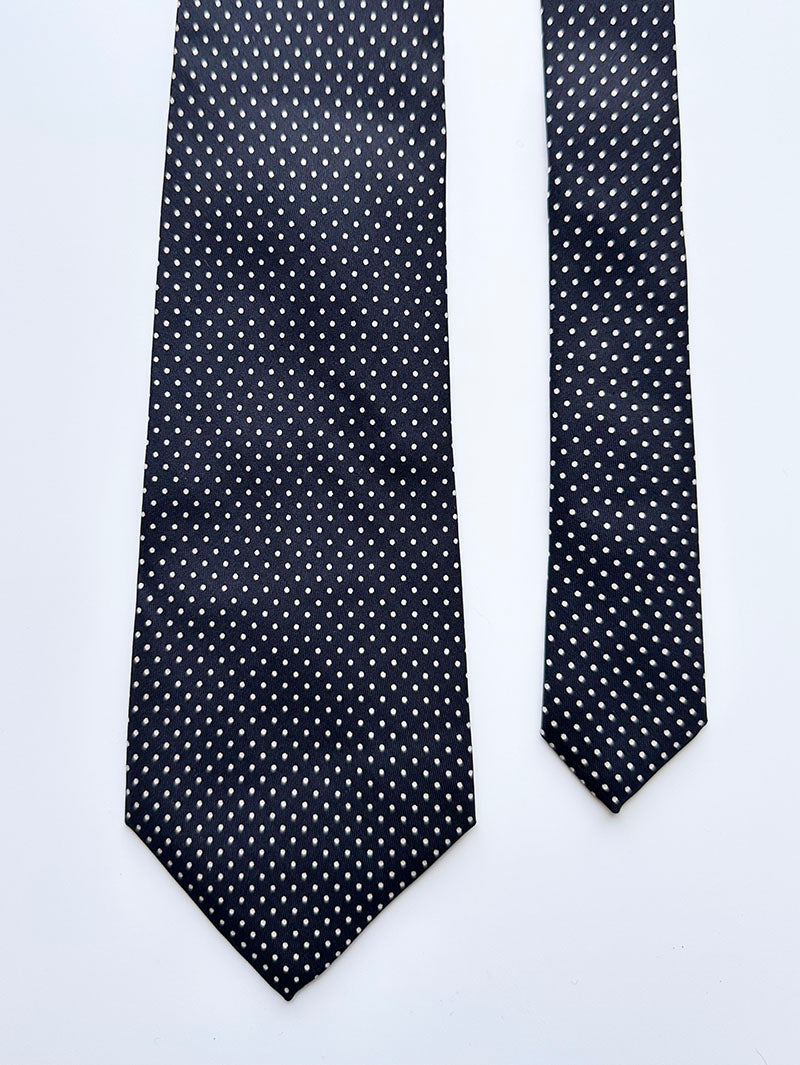 Vintage zijden polkadot stropdas