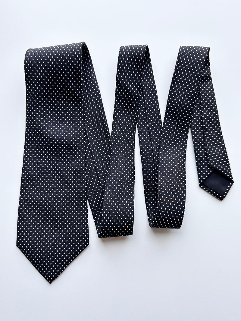 Vintage zijden polkadot stropdas