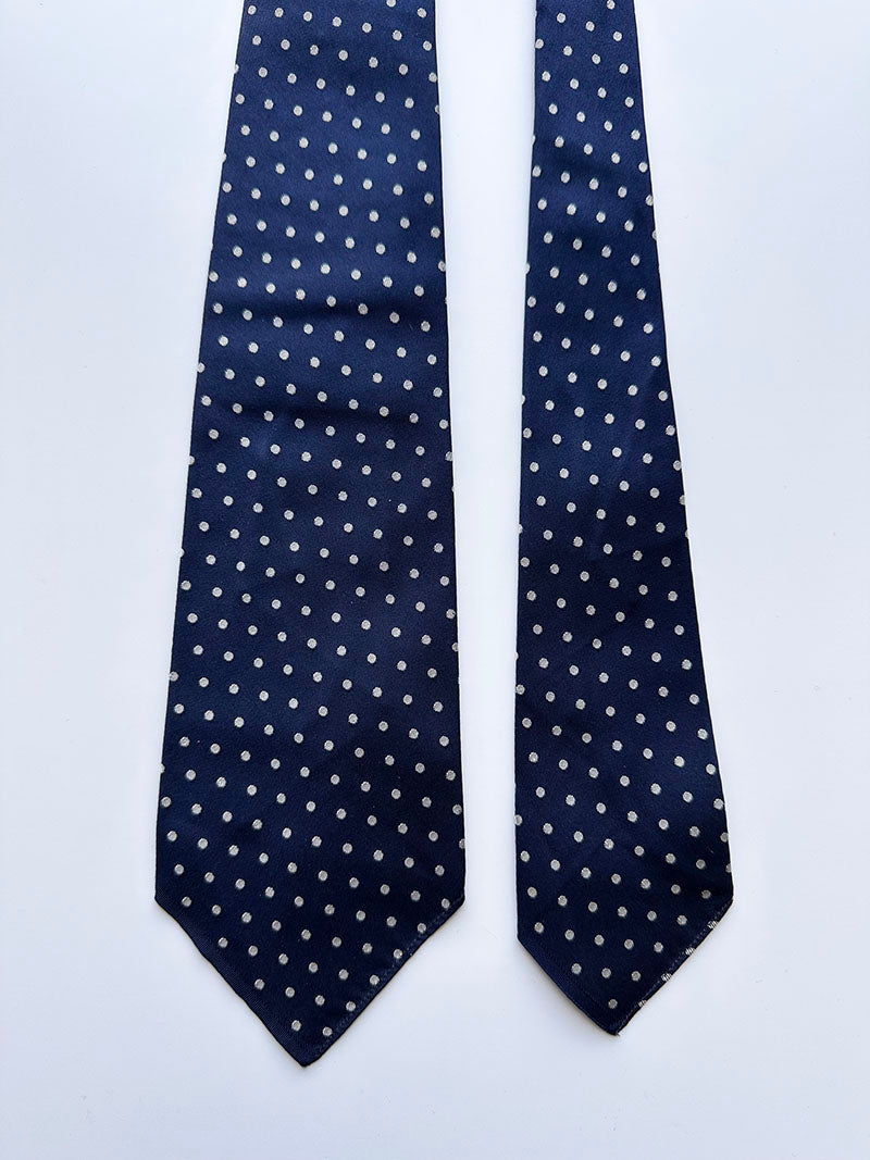 Vintage zijden polkadot stropdas