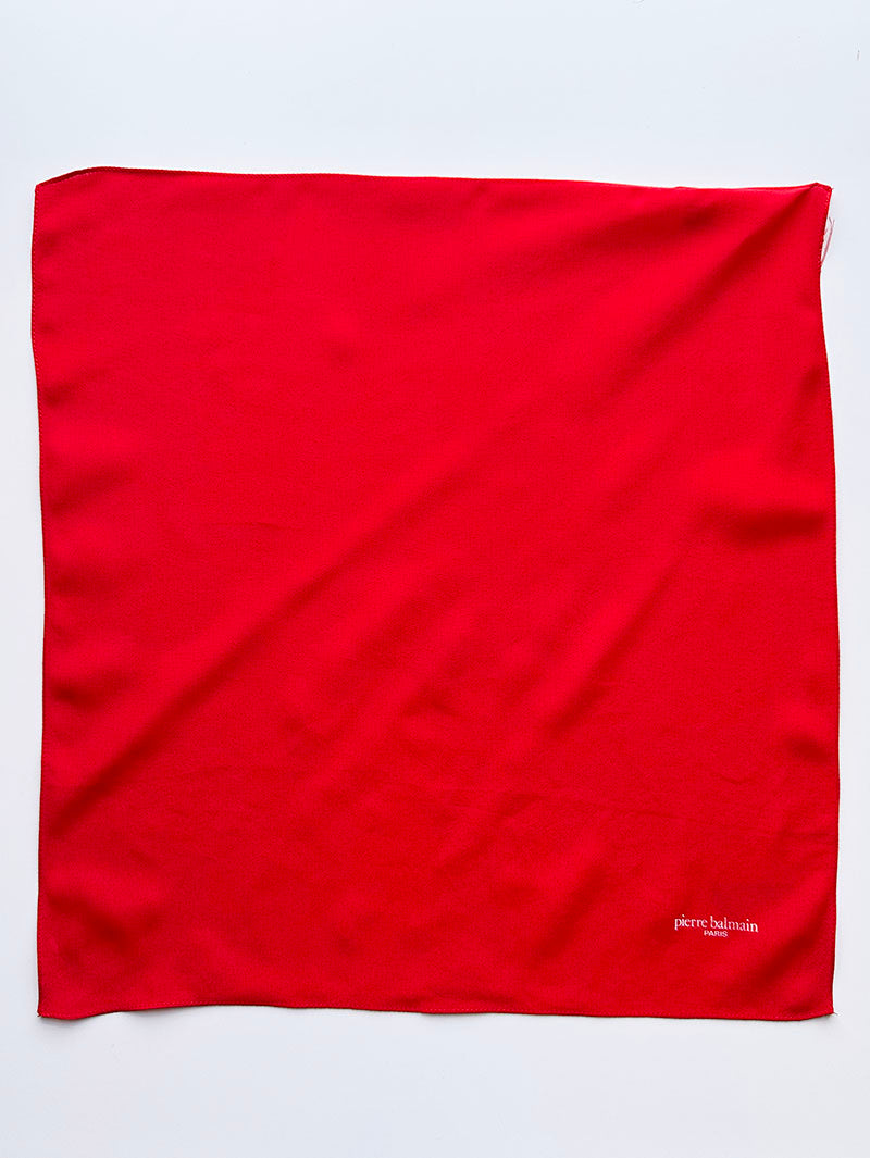 Rode zijden designer pochet