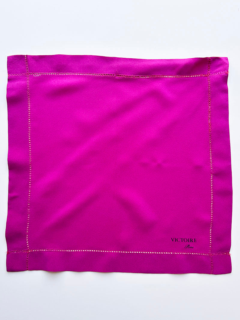 Paars/roze zijden pochet