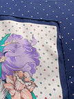 Zijden floral & polkadot sjaal