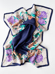 Zijden floral & polkadot sjaal
