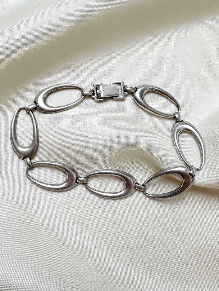 Zilveren schakelarmband