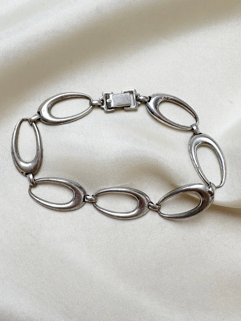 Zilveren schakelarmband