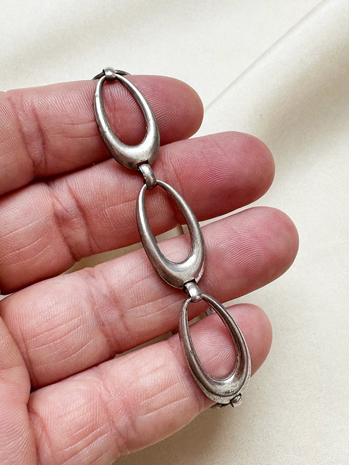 Zilveren schakelarmband