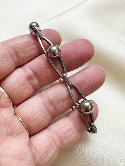 Zilver schakelarmband