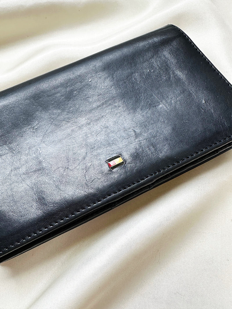 Zwarte leren portemonnaie