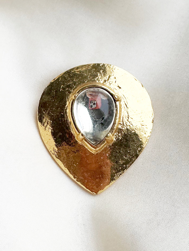 Vergulde designer broche/kettinghanger