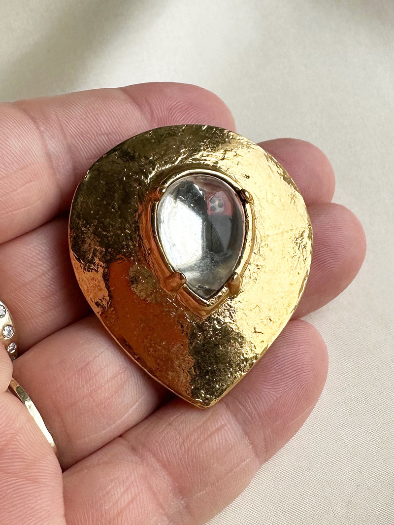 Vergulde designer broche/kettinghanger