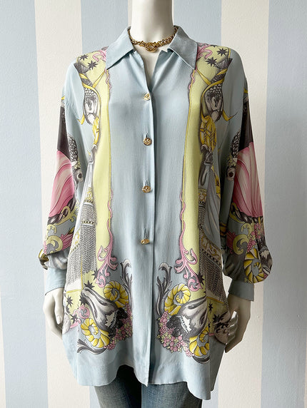 Zijden designerblouse