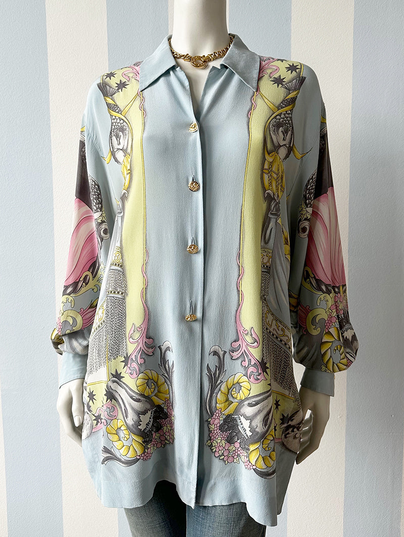 Zijden designerblouse