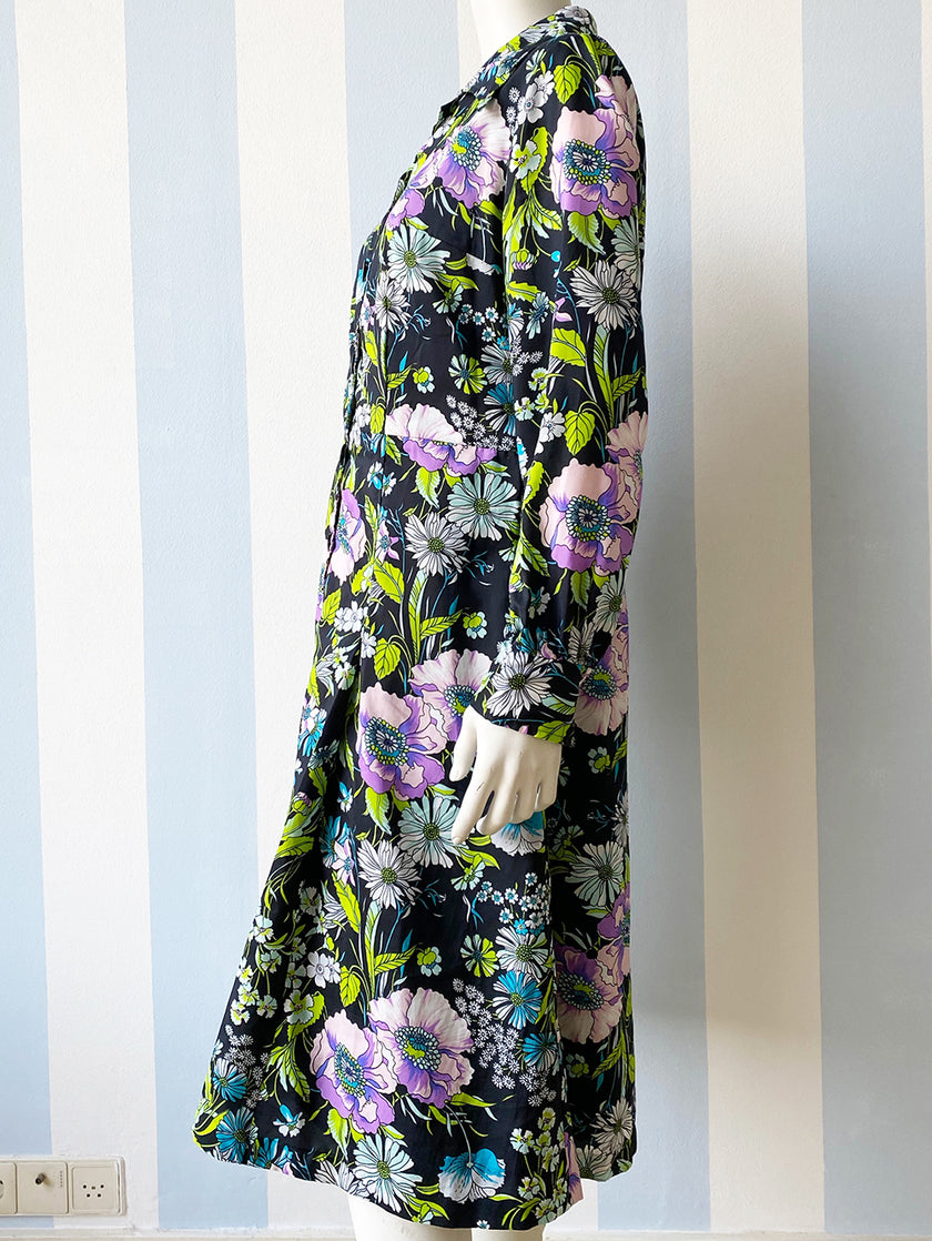 Floral seventies jurk