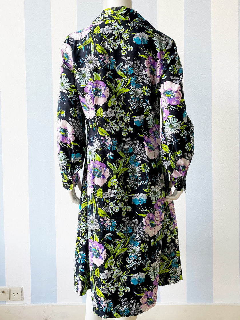 Floral seventies jurk