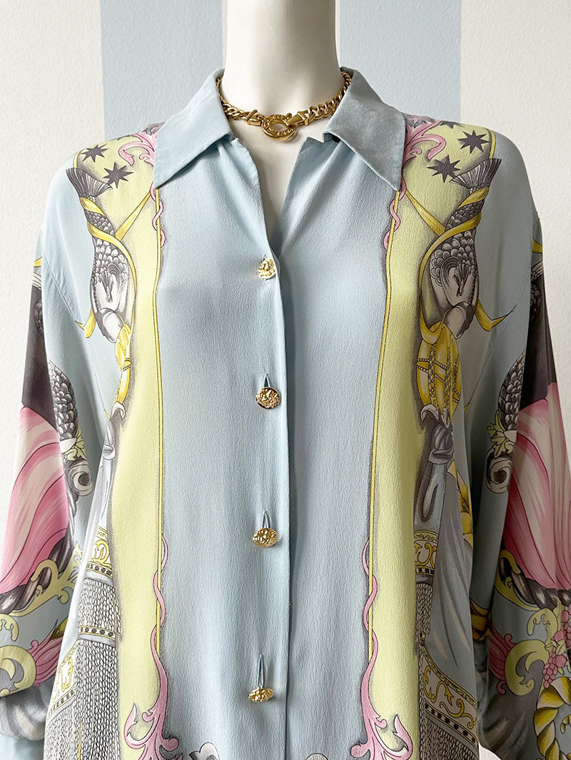 Zijden designerblouse