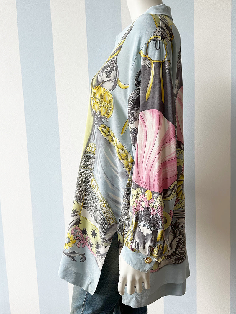 Zijden designerblouse