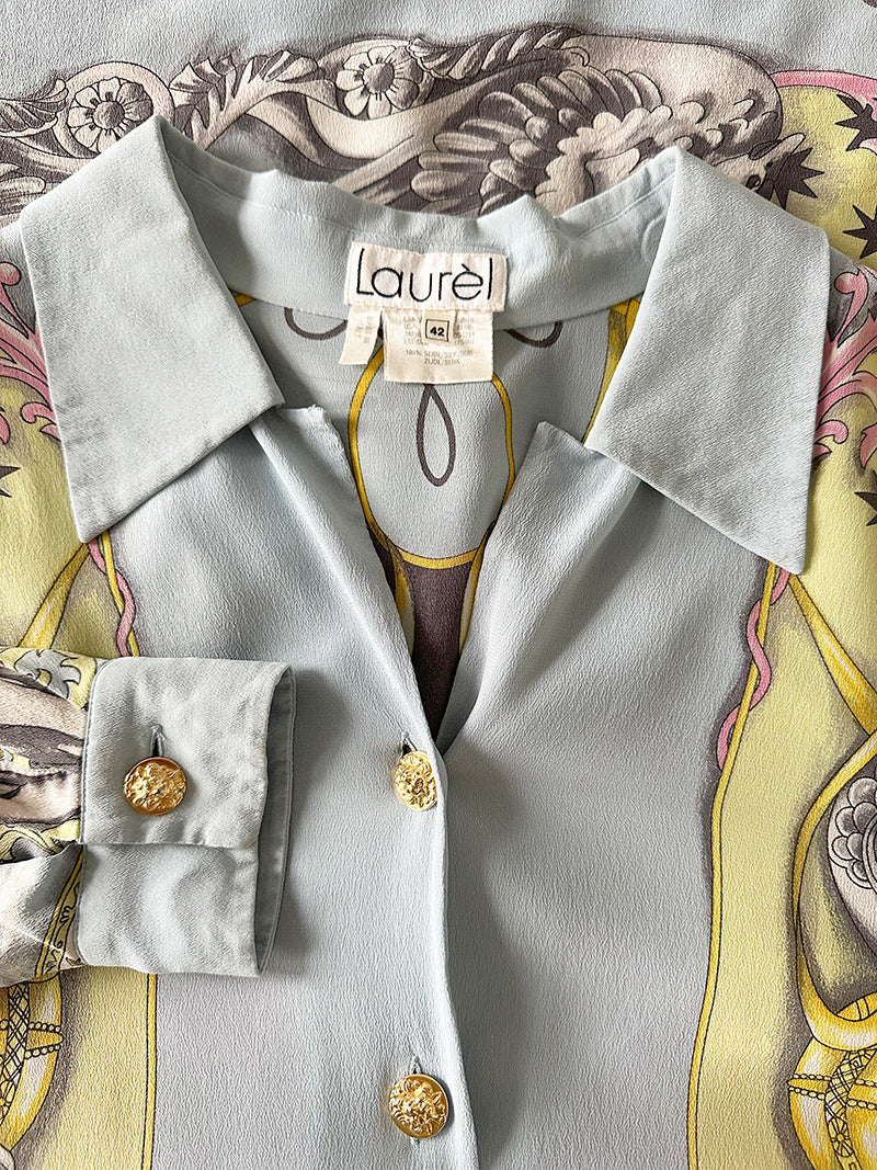 Zijden designerblouse