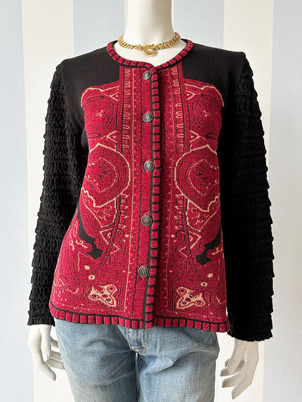 Rood/zwart vest