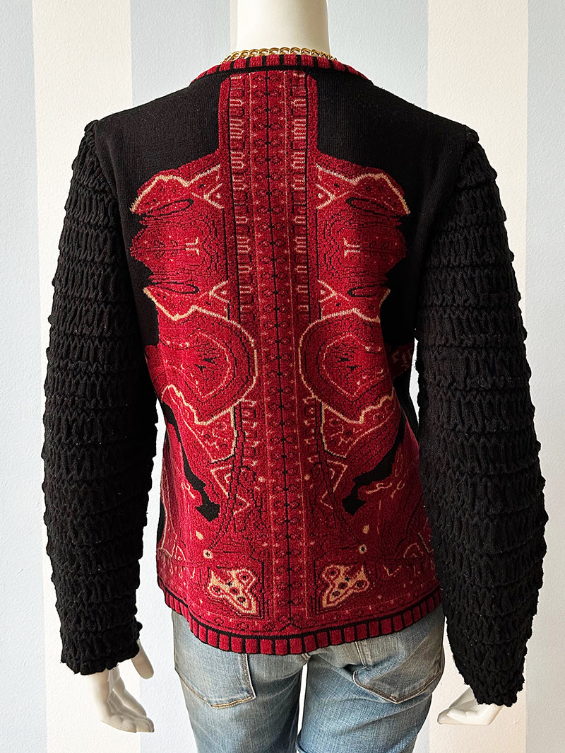 Rood/zwart vest