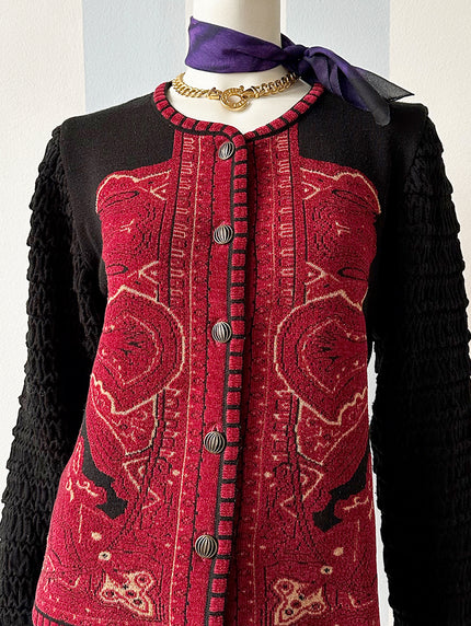 Rood/zwart vest
