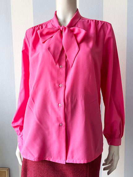 Vintage roze strikblouse