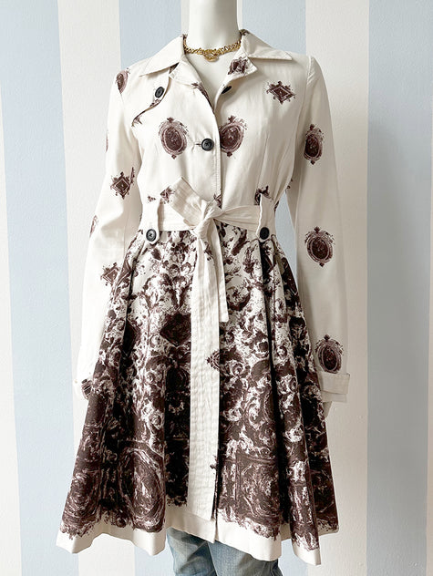Trenchcoat met dessin