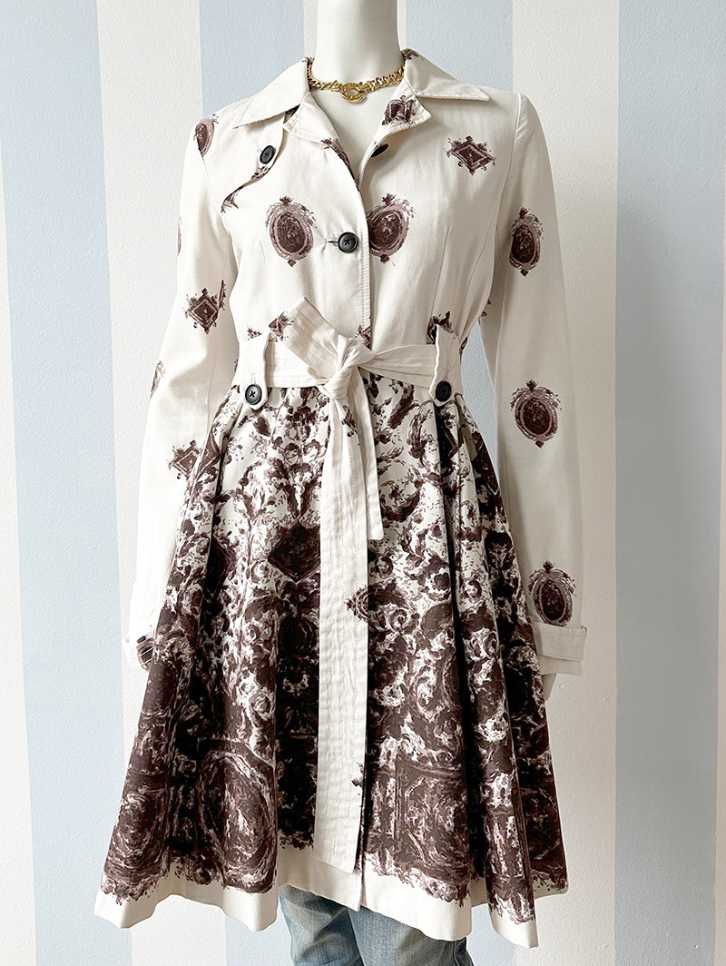 Trenchcoat met dessin