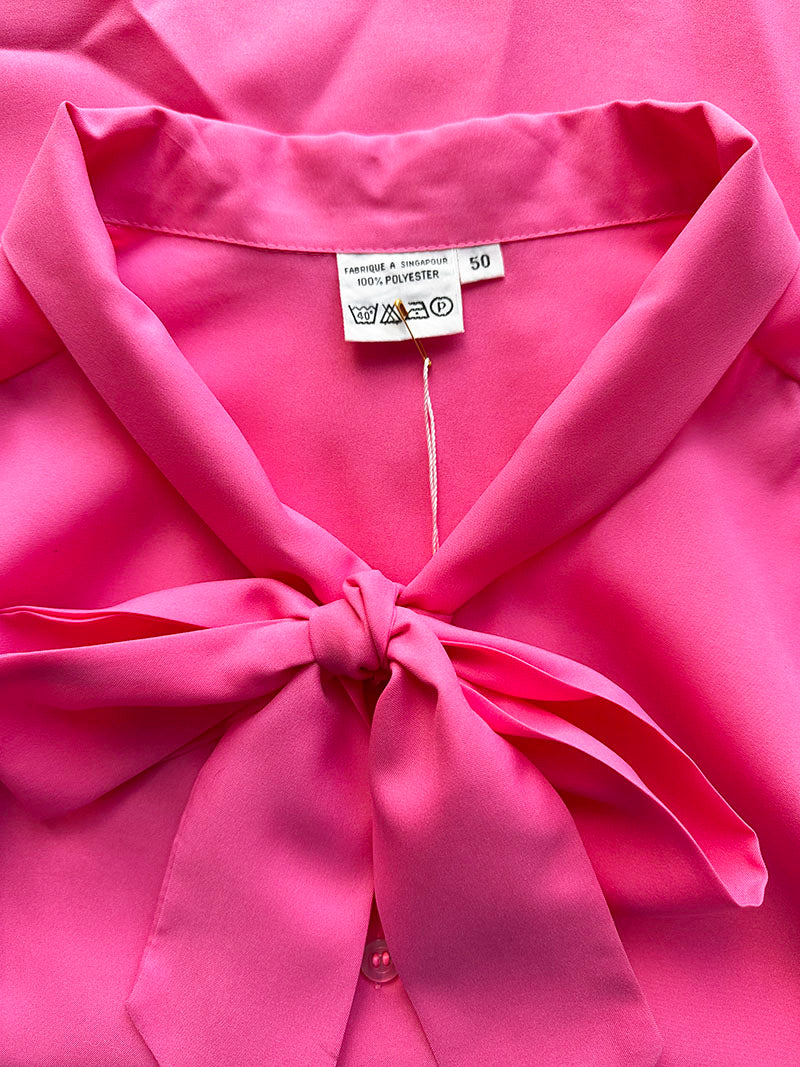 Vintage roze strikblouse