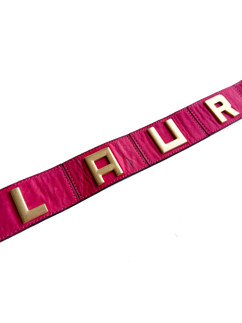 Kersenrode leren designer ceintuur