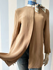 Camel zijden blouse