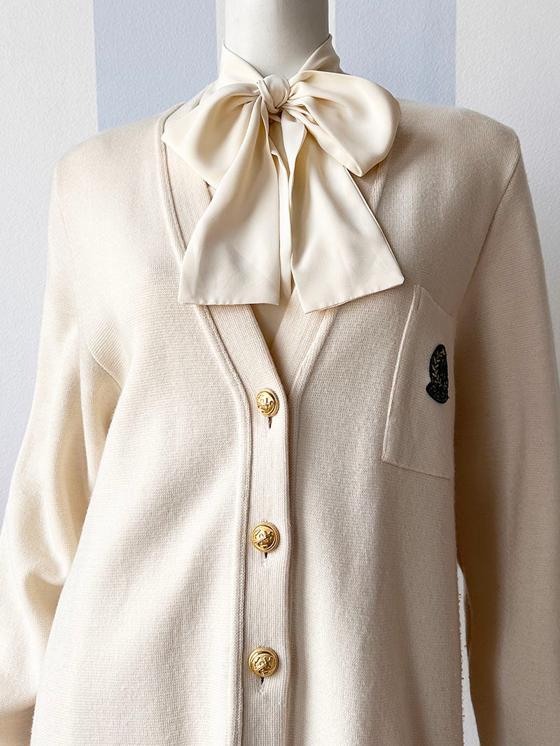 Crème scheerwollen vest