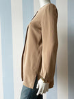 Camel zijden blouse