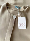 Camel zijden blouse