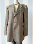 Wol/zijden ruiten designer colbert