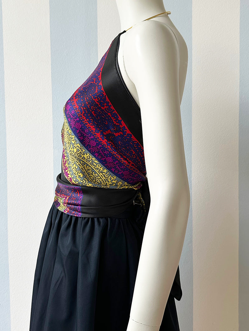 Zwarte floral Bonbons-top