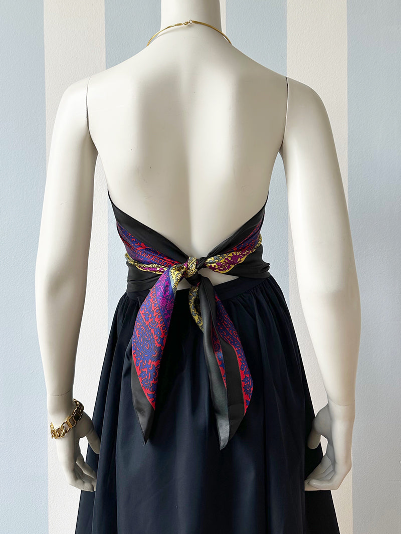 Zwarte floral Bonbons-top