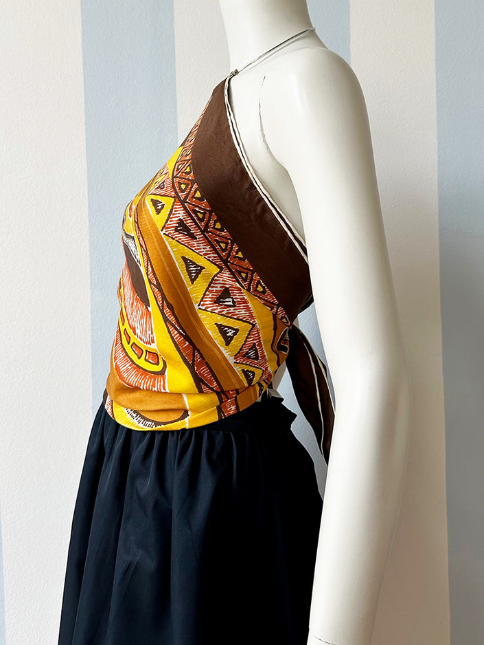 Geel/bruine zijden Bonbons-top