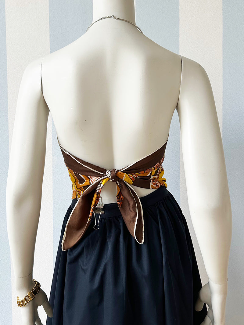 Geel/bruine zijden Bonbons-top