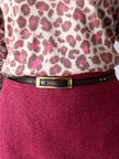 Smal bruin ceintuurtje met gouden details