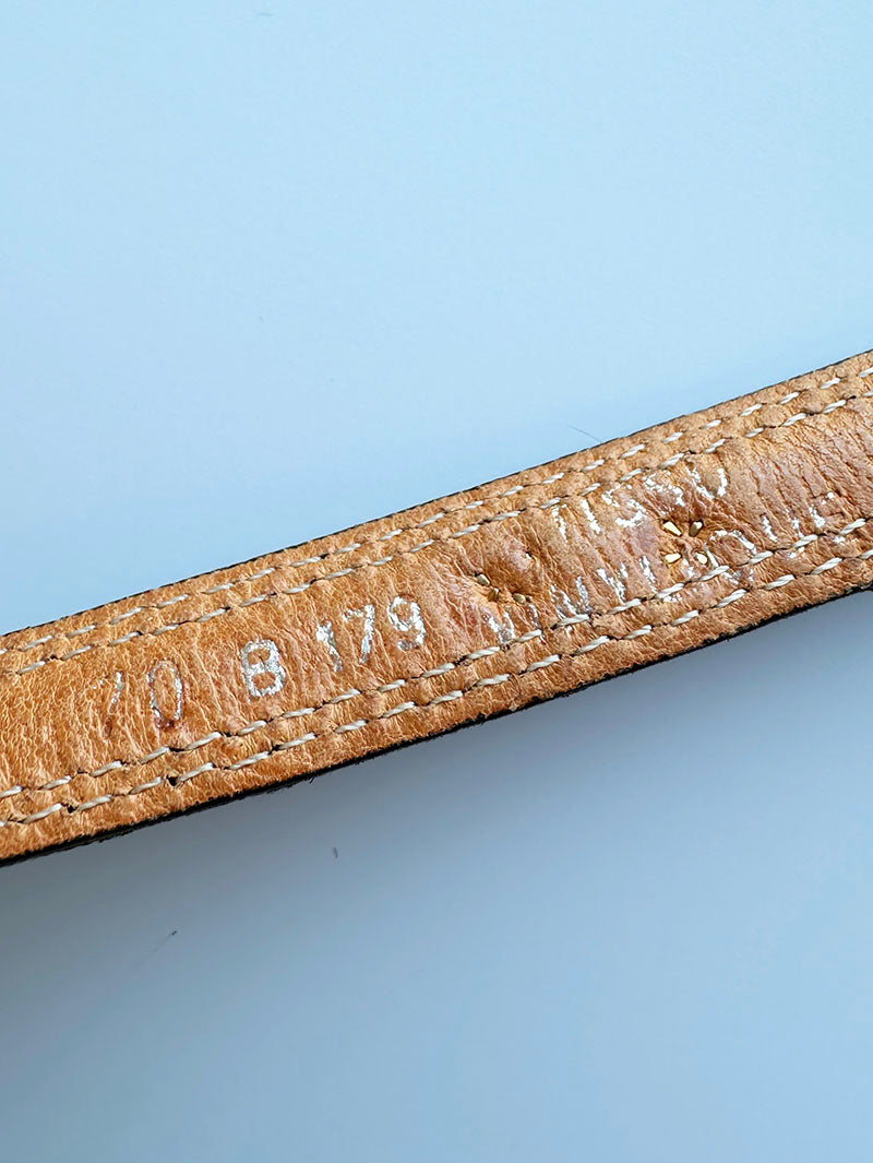 Smal bruin ceintuurtje met gouden details