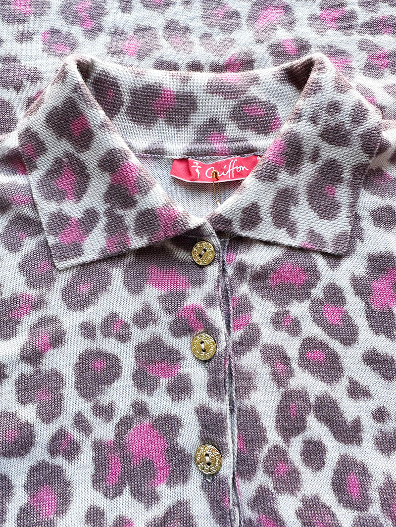 Trui met roze luipaarddessin