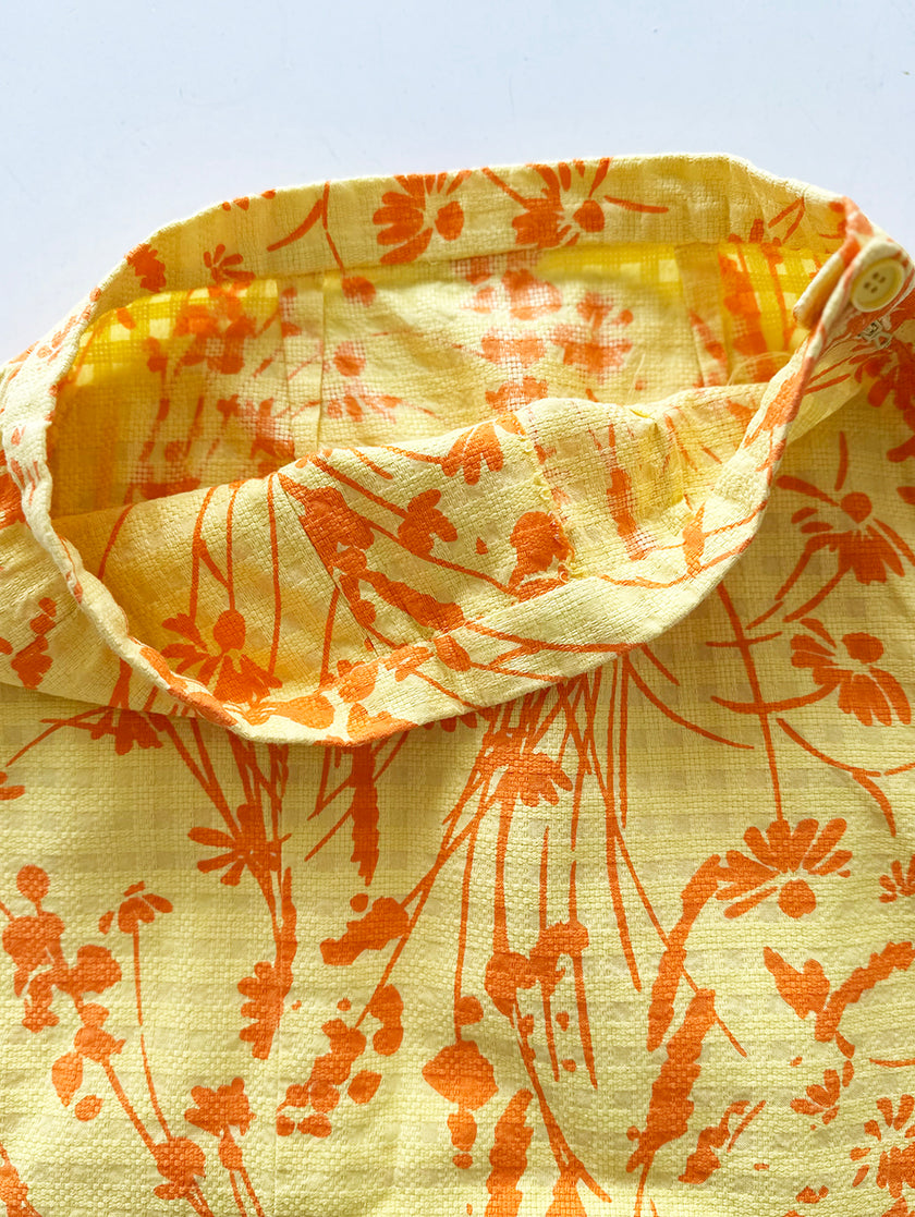 Geel/oranje floral rok