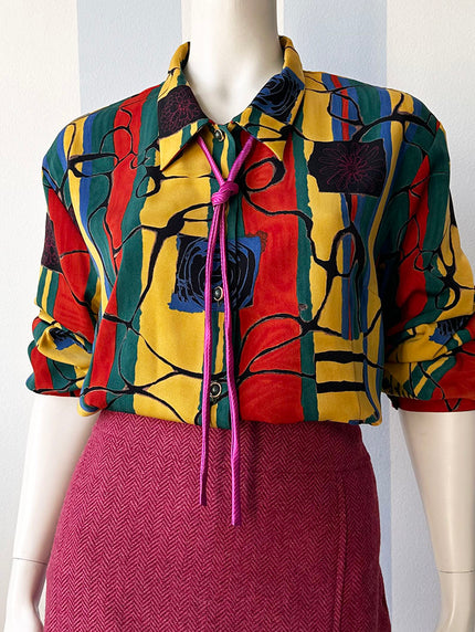 Vintage print blouse