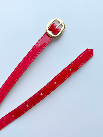 Rood lak ceintuurtje