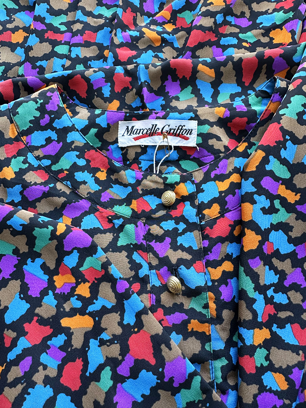 Jurk met multicolour dessin