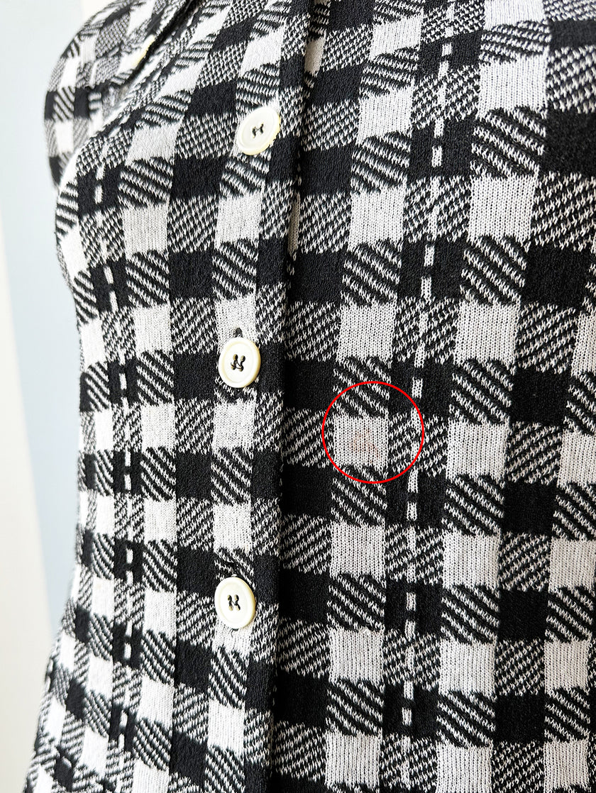 Zwart/wit geruit vestje